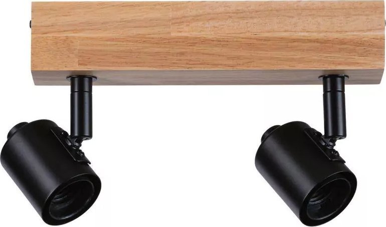 Paulmann Lampa na strop Arvid max. 2x20W E27 230V Čierny/drevo