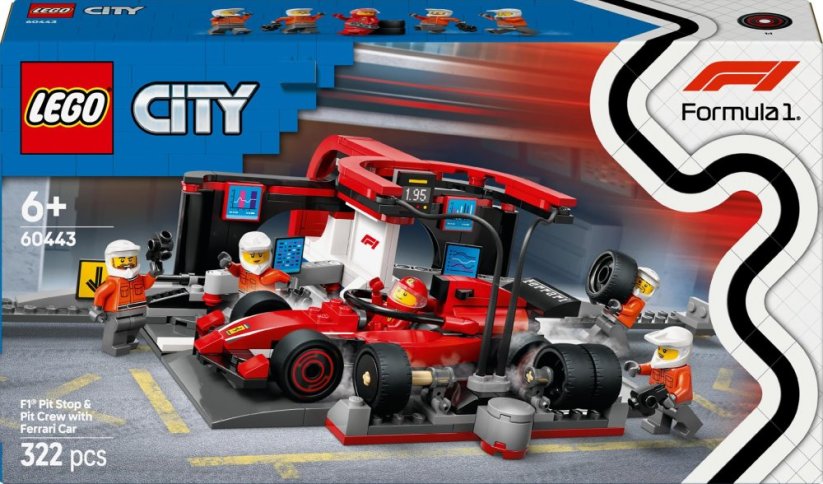 Lego Zastávka v boxoch a mechanici mesta Formula 1 F1® s Ferrari (60443) BESTSELLERE!