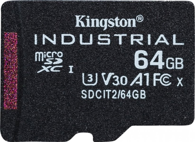 Kingston Industrial MicroSDXC 64 GB Class 10 UHS-I/U3 A1 V30 (SDCIT2/64GBSP)