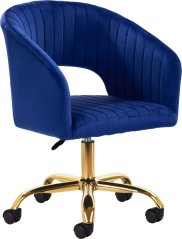 Activeshop 4Rico kreslo obrotowe QS-OF212G aksamit granátové