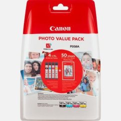 Canon originálny toner CLI-581 XL, CMYK + 4x6 Photo Paper (50 sheets) (2052C004)