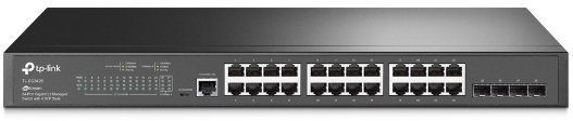 TP-Link JetStream TL-SG3428 Prepínač sieťový zarządzany L2/L3 Gigabit Ethernet (10/100/1000) 1U Čierny