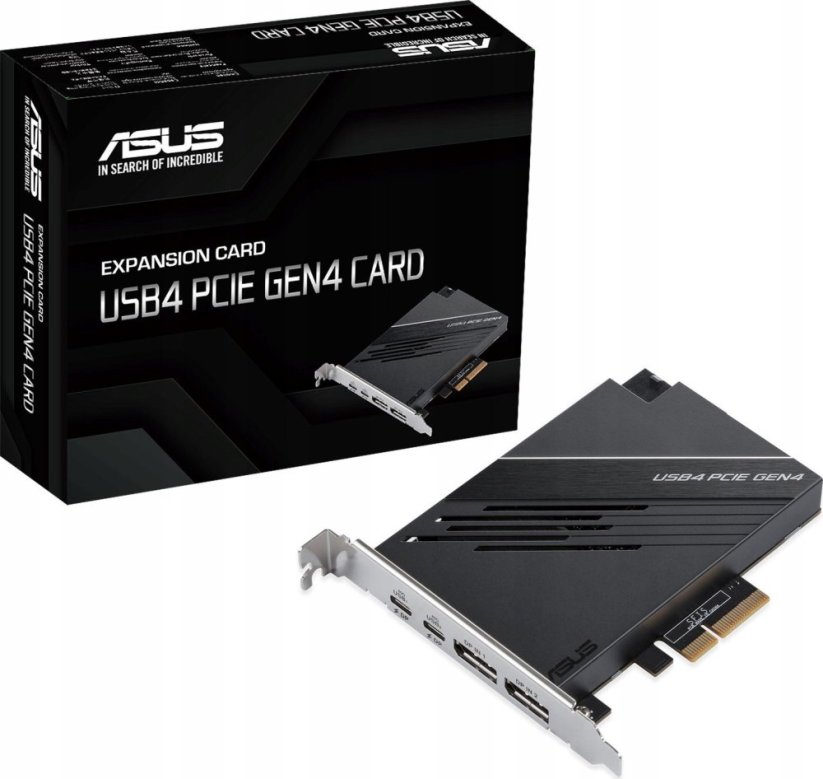 Asus ASUS Rozšiřovací karta USB4 PCIe Gen4, PCIe 4.0 x4, 2x USB4 Typ-C, 2x DP