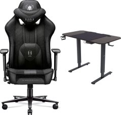 Diablo Chairs X-PLAYER 2.0 Normal Size Czarny + EGON 1100 Orzechowe 110 cmx60 cm