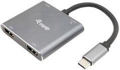 Equip Adapter USB-C->2xHDMI,3.2Gen1 100W PD,USB-C MST Adapte (133484)