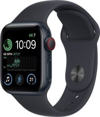 Apple Watch SE 2022 GPS + Cellular 40mm Midnight Alu Sport Čierny  (MNPL3WB/A)