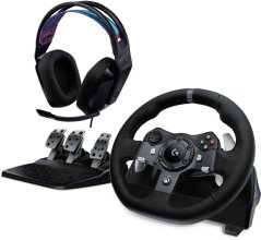 Logitech G920 DRIV FORCE RAC WHEEL-PLUGC/BUNDLE EMEA28I-935 BLACK USB EU