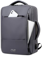 Guess Chill Innovation Chill Voyage 17" PC Backpack, Grey, City, Unisex, 43.2 cm (17"), Notebook compartment, Polyester