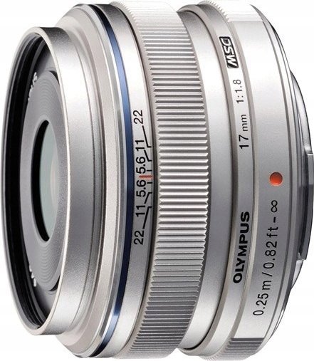 Olympus M.Zuiko Digital 17mm f/1.8, silver