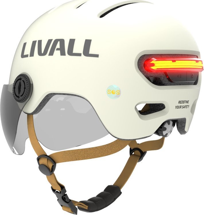 Livall City L23-M-WHTo senzorom pádu SOS a LED diódou