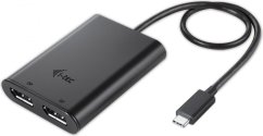 I-TEC USB-C - DisplayPort x2 Čierny  (C31DUAL4KDP)
