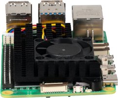 Joy-IT Raspberry Pi cooling pad with fan, Raspberry Pi 5 B, black