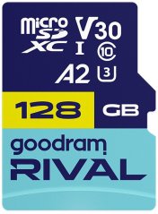 GoodRam Rival MicroSDXC 128 GB Class 10 UHS-II/U3 A2 V30 (GGSM2AA-1280R12)