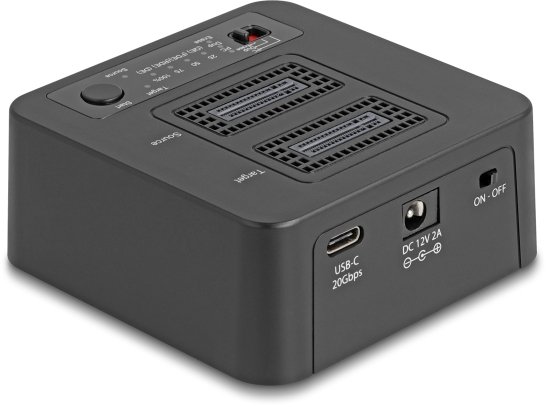 Delock USB 20 Gbps stacja dokująca Pre 2 x M.2 NVMe PCIe SSD z funkcją klonowania i usuwania