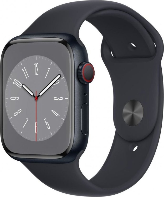 Apple Watch 8 GPS + Cellular 45mm Midnight Alu Sport black(MNK43FD/A)