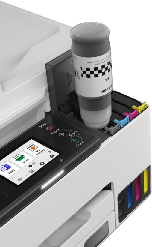 Canon Canon MAXIFY GX2050 EB2 EUR mit deutlich erhohten Seitenleistung, enthalt 2 extra Tanks mit schwarzer Tinte ( somit 3 Schwarztinten )