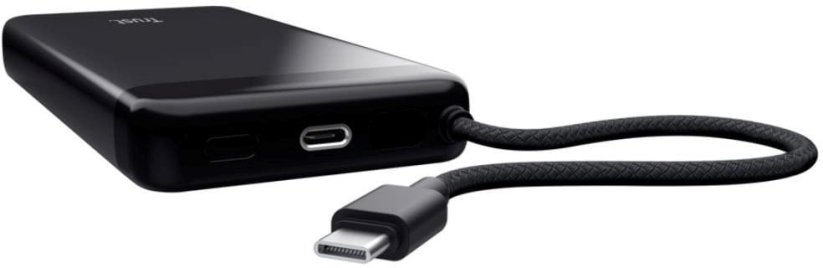Trust TRUST Powerbanka Fiera, 20000 mAh, S kabelem, 2x USB-C, černá
