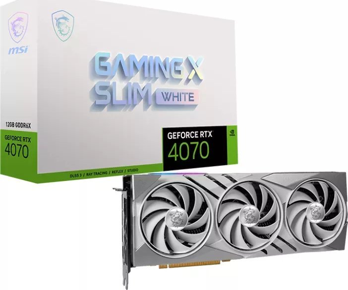 MSI GeForce RTX 4070 Gaming X Slim White 12GB GDDR6X