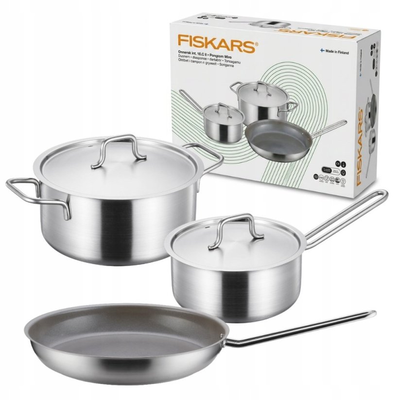 Fiskars Sada Hrncov i patelni 1.5 l, 3 l, o średnicy 28 cm