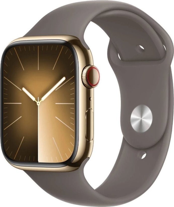 Apple Watch 9 GPS + Cellular 41mm Gold Stainless Steel Sport M/L Sivý  (MRJ63QP/A)