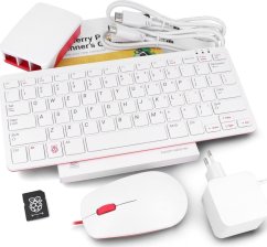 Raspberry Pi Desktop Kit oficjalny Sada z obudową oraz klawiaturą i myszką czerwono-białą do Raspberry Pi 5}