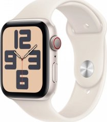 Apple Watch SE GPS + Cellular 44mm Starlight Alu Sport M/L Béžový  (MXGU3ET/A)