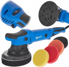 Geko Polerka samochodowa DUAL ACTION z regulacją 150mm PREMIUM + Sada 4 gąbek (4)