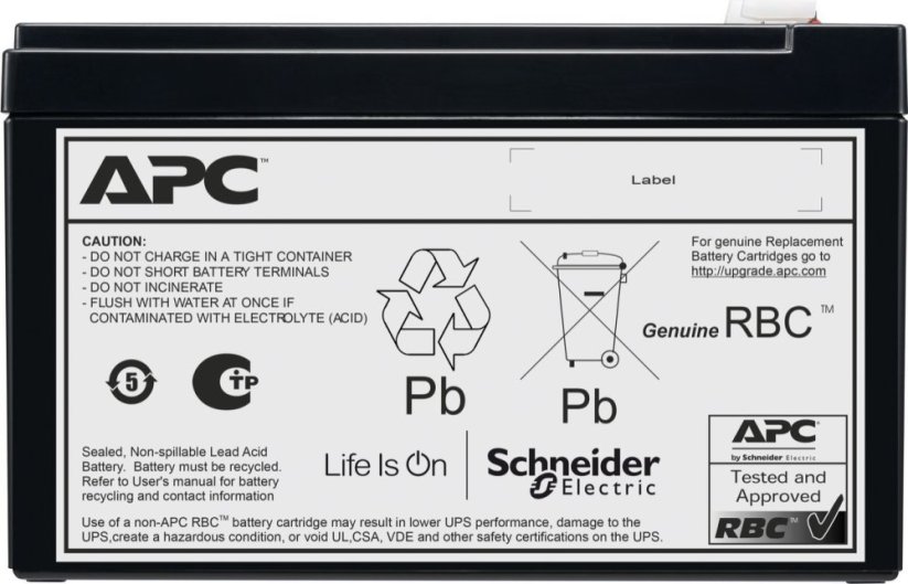 APC Wkład akumulatorowy, VRLA, 7 Ah, 12 V DC