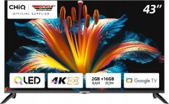 CHiQ U43QM8E 43" QLED 4K UHD Google TV HDR10 HLG Chromecast