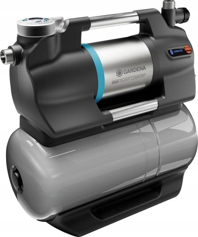 Gardena GARDENA domestic waterworks 5600 SilentComfort, pump (grey/stainless steel, 900 watts, Bluetooth, model 2023)