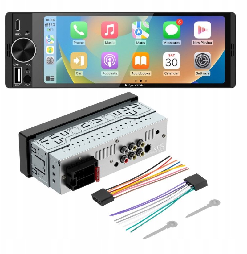 Kruger&Matz Radio samochodowe Kruger&amp;Matz KM2016 CarPlay/AndroidAuto