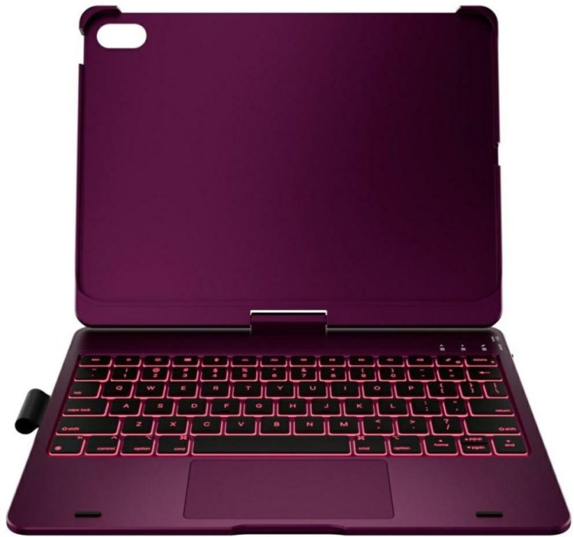 4kom.pl Etui Typecase Flexbook Touch             z klawiaturą do iPad 11" (A16) 2025 / iPad 10.9" 2022 malinowy