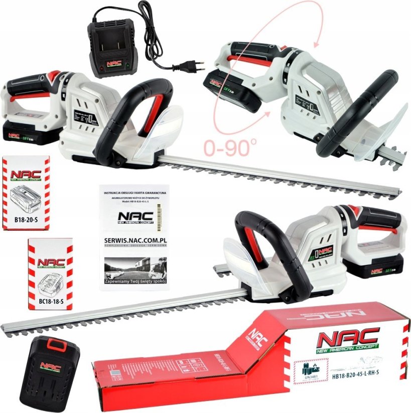 NAC Nożyce akumulatorowe HB18-B20-45-L-RH-S 45.5 cm