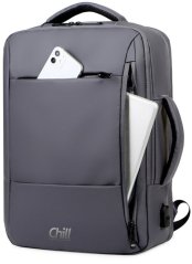 Guess Chill Innovation Chill Voyage 17" PC Backpack, Grey, City, Unisex, 43.2 cm (17"), Notebook compartment, Polyester
