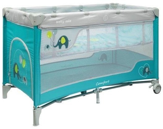 Baby Mix Postieľka Turistické dwupoziomowe Słonie EDUKAMP