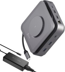 j5create j5create JCD3199P-FN stacja dokująca Przewodowa USB 3.2 Gen 2 (3.1 Gen 2) Type-C Sivý