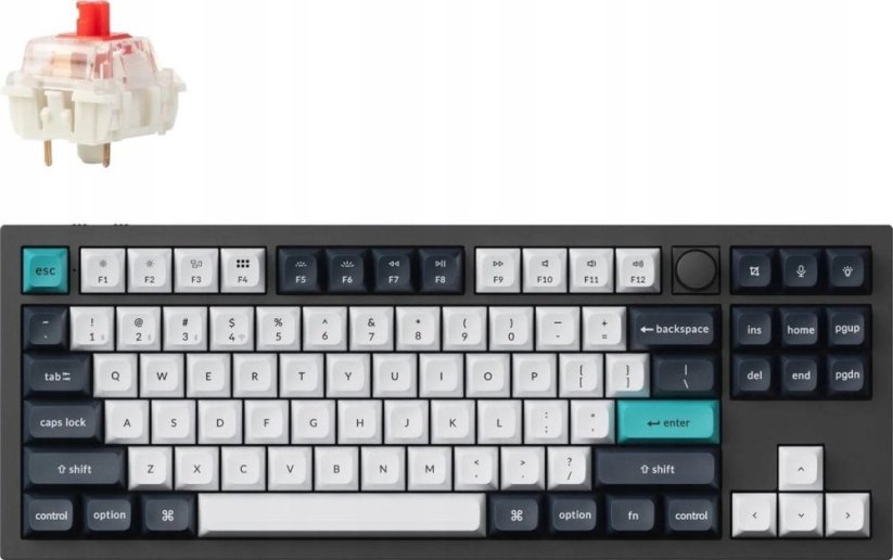 Keychron Keychron Q3 Max QMK/VIA Wireless Custom Mechanical Keyboard Fully Assembled Knob / Carbon Black / Gateron Jupiter Red
