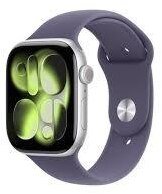 Apple Watch 11 GPS + Cellular 46mm Silver Alu Sport Band S/M Fialový  (MFCP4WF/A)