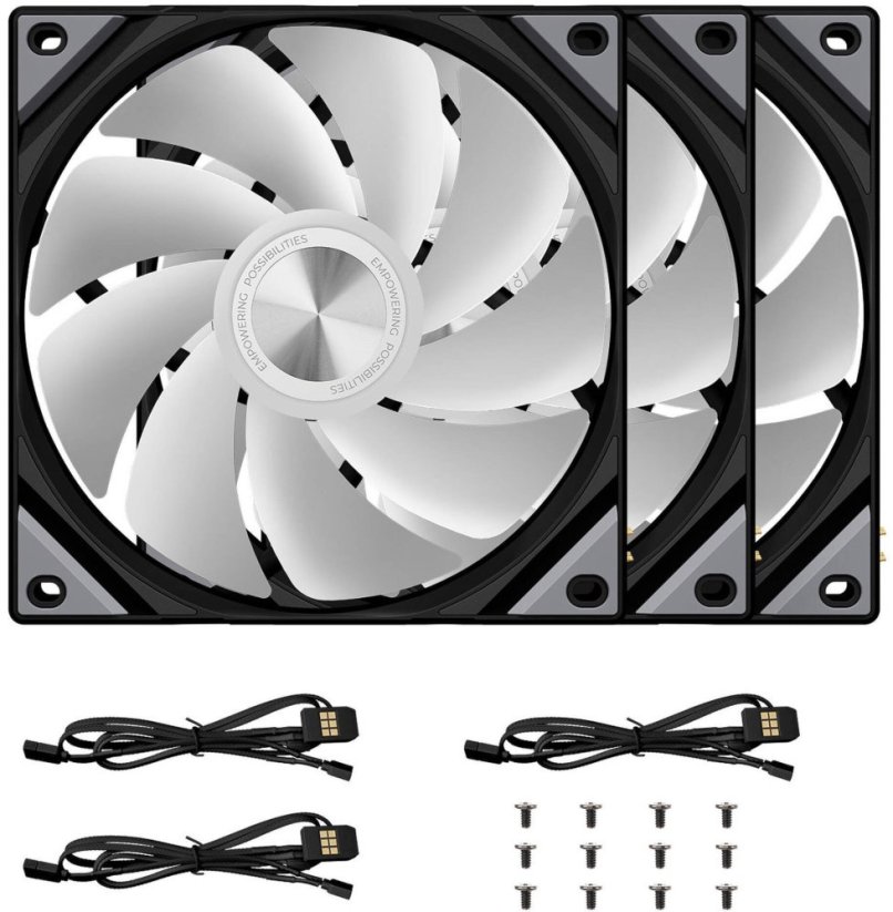 TRYX ROTA SL ARGB ventilátor odwrócony - 3-pak, 120mm, Čierny