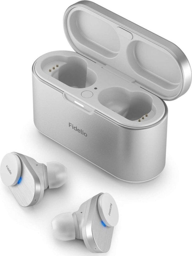 Philips Philips Fidelio true belaidės ausinės T1WT/00, Noise Cancelling Pro+, Natural Fidelio sound, Wind-noise reduction, Universal fit, Baltas