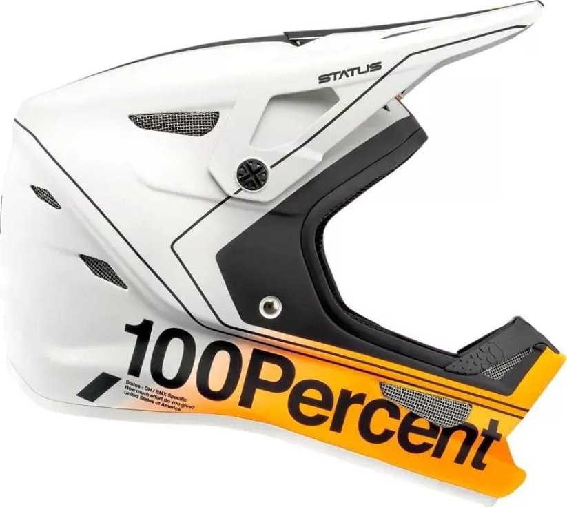 100% Prilba na celú tvár 100% STATUS DH/BMX Helmet Carby Silver roz. XS (53-54 cm) (NEW)