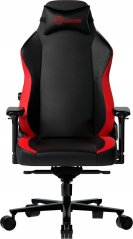 Lorgar LORGAR Embrace 533, Gaming chair, PU eco-leather, 1.8 mm metal frame, multiblock mechanism, 4D armrests, 5 Star aluminium base, Class-4 gas lift, 75mm PU casters, Black + red