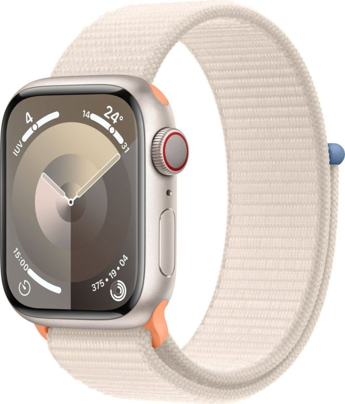 Apple Watch 9 GPS + Cellular 41mm Starlight Alu Sport Loop Béžový  (MRHQ3QF/A)