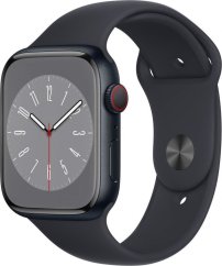Apple Watch 8 GPS + Cellular 45mm Midnight Alu Sport black(MNK43FD/A)