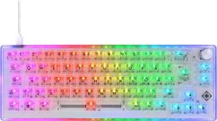 Deltaco Mechaninė DELTACO GAMING klaviatūra,US layout, permatoma, RGB / 4222267 / GAM-160-T-US