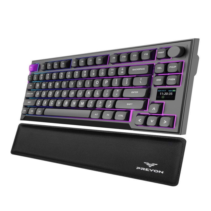 PREYON PREYON SILENT CLAW TKL BROWN + Podkładka pod nadgarstki Falcon Soft TKL
