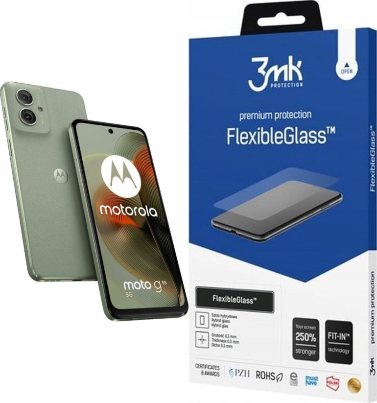 Motorola Moto G55 5G 8/256GB Zielony  (PB5U0016IT) + FlexibleGlass