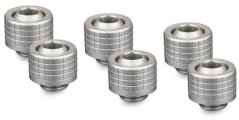 Thermal Grizzly DeltaMate Fitting, mosadz, G1/4”-Gwint - nickel, HT16, Sada 6 sztuk (TG-DM-FIT-6202)