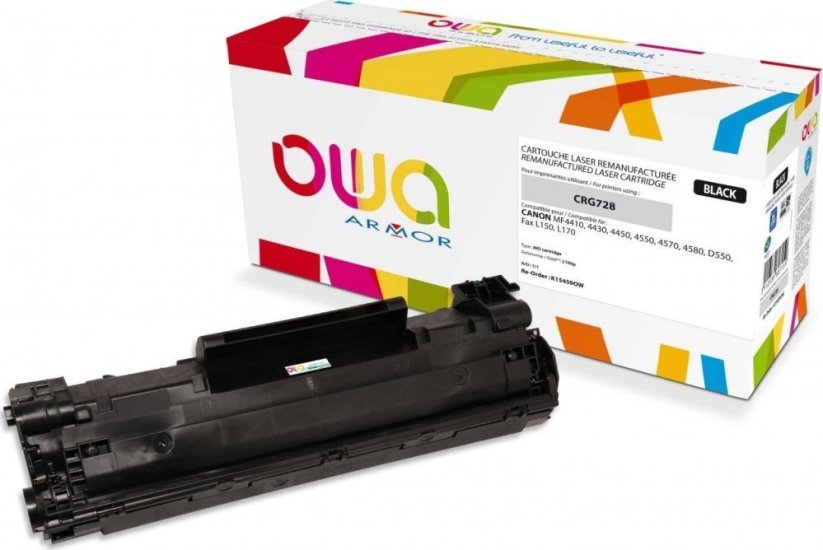 OWA Armor Armor - black - Toner cartridge - for Canon Image CLASS MF4750, i- SENSYS FAX- L150, L170, L410, MF4730, MF4750, MF4870, MF4890 (K15459OW)