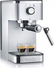 Graef Graef ES400, Espresso machine, 1.25 L, Ground coffee, 1400 W, Stainless steel